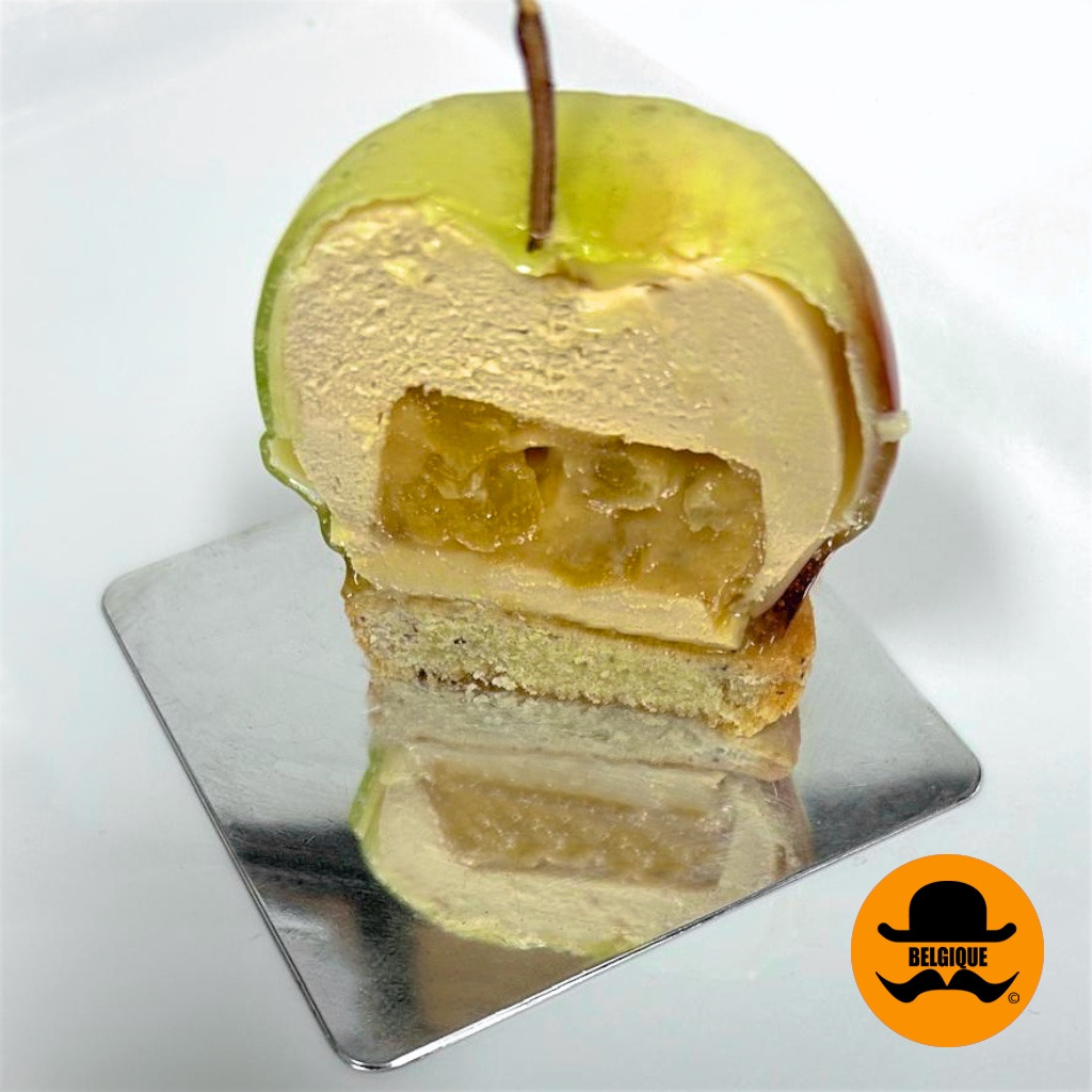 Pomme de Coeur | Artisan Hazelnut & Caramel Apple Dessert by Belgique Pâtisserie